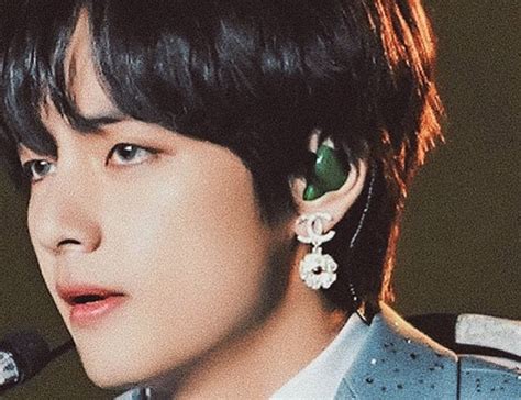 bts v chanel earrings.